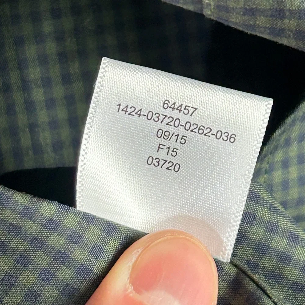 Jos. A. Bank Button Down Mens Large Green Gingham 1905 Modern Fit Shirt 64457 - Picture 7 of 10